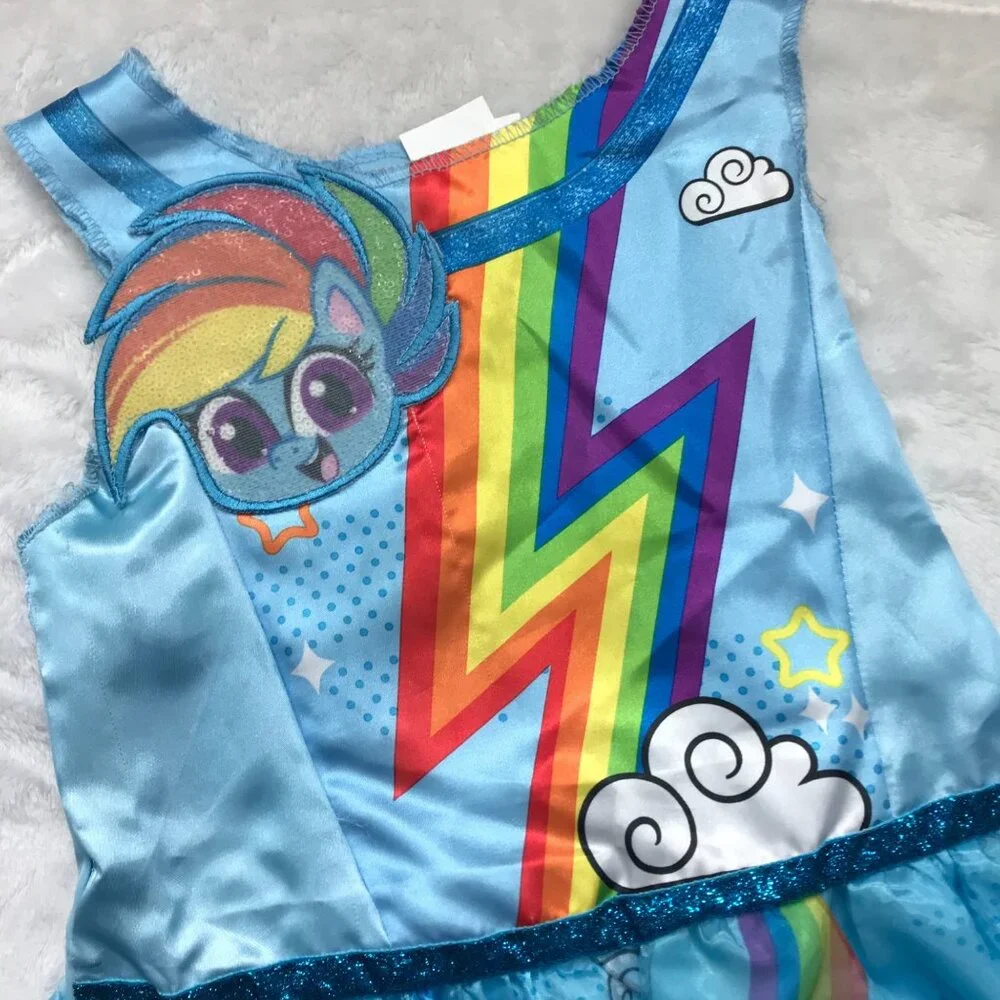 My Little Pony Rainbow Dash Costume Girls Size Medium (8-10) Halloween, Dress Up